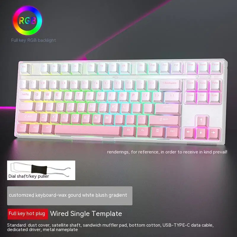 Hot-Swappable Gaming Keyboard - Customizable Mechanical Switches