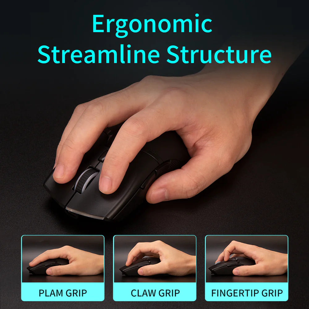 Dual-Mode Gaming Mouse - Wireless & Wired with Rechargeable Battery