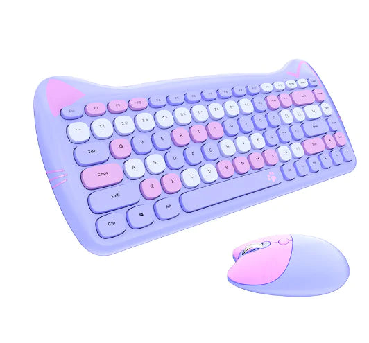 Wireless Keyboard and Mouse Combo - 2.4GHz Ergonomic Set