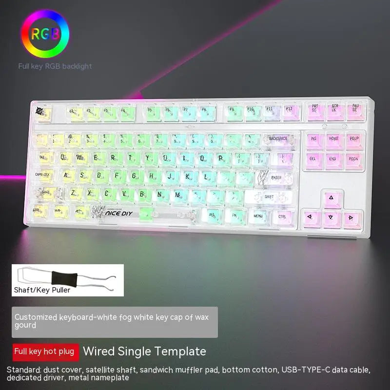 Hot-Swappable Gaming Keyboard - Customizable Mechanical Switches