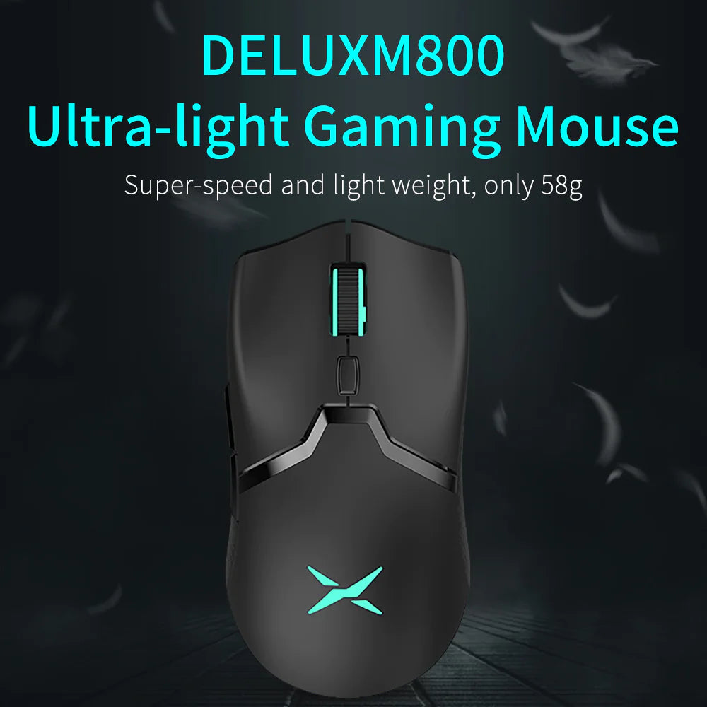 Dual-Mode Gaming Mouse - Wireless & Wired with Rechargeable Battery