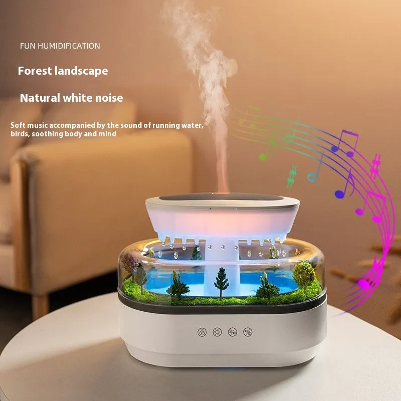 Micro Landscape Aroma Diffuser - Miniature Zen Garden with Ultrasonic Mist