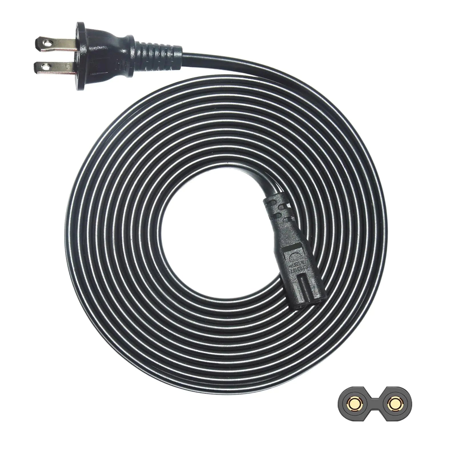 Jplenty PS5 PS4 Power Cord TV Power Cord for Samsung LG TCL11.5FT Xbox Power Cord AC Xbox One Power Cable Black