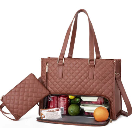Insulated Lunch & Laptop Bag - 2-in-1 Combo with Cooler
