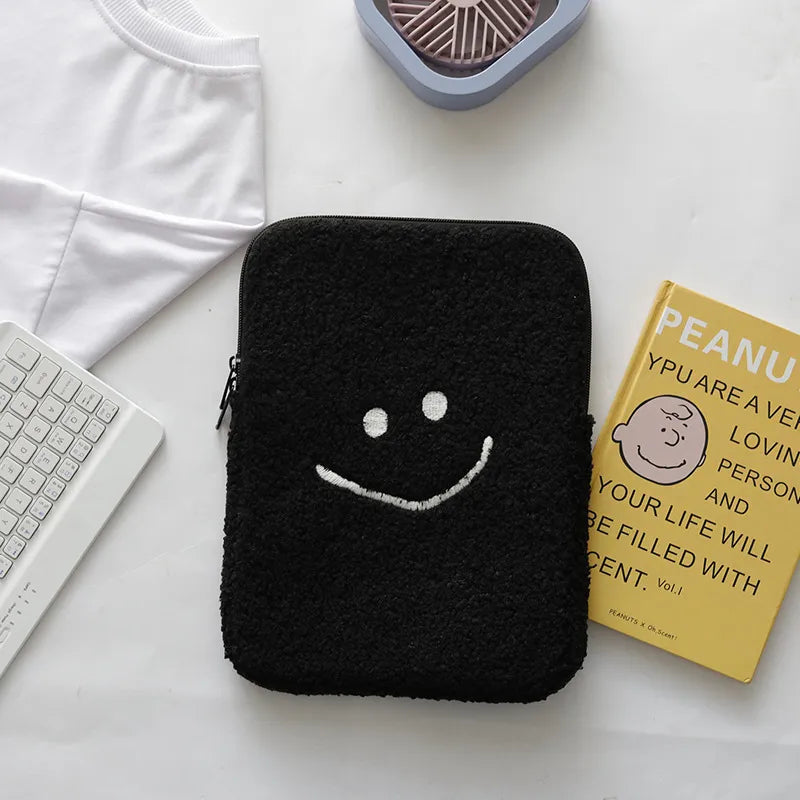 Plush Tablet Sleeve - Soft Protective Case for iPad & Laptops