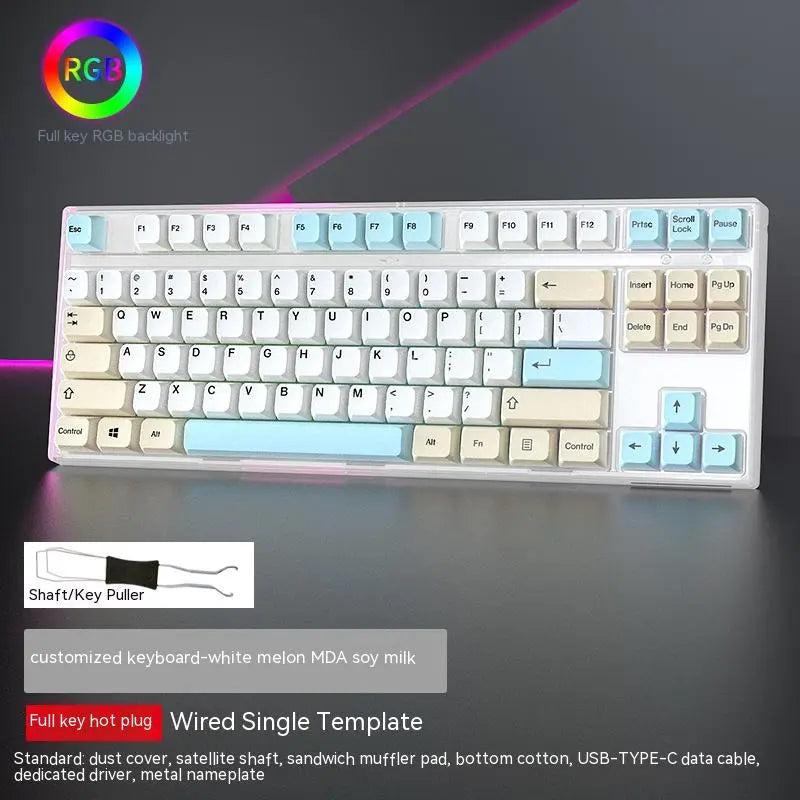 Hot-Swappable Gaming Keyboard - Customizable Mechanical Switches