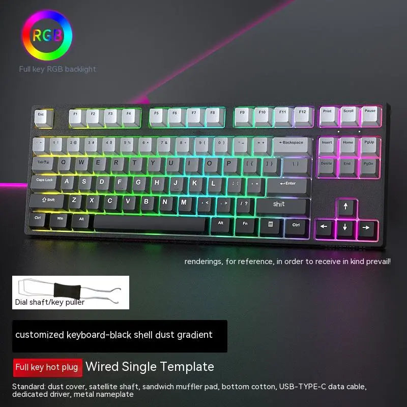 Hot-Swappable Gaming Keyboard - Customizable Mechanical Switches