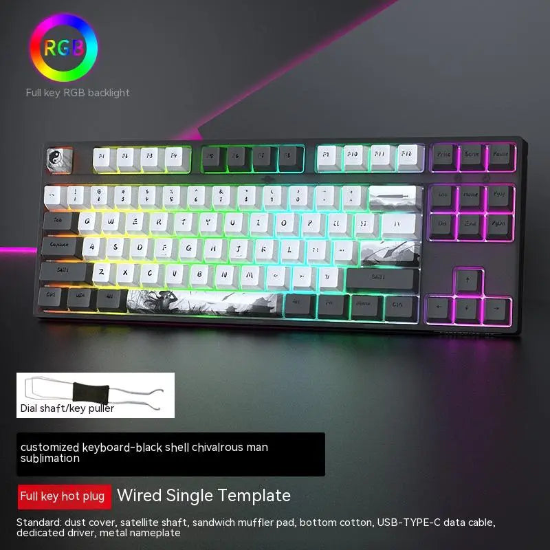 Hot-Swappable Gaming Keyboard - Customizable Mechanical Switches