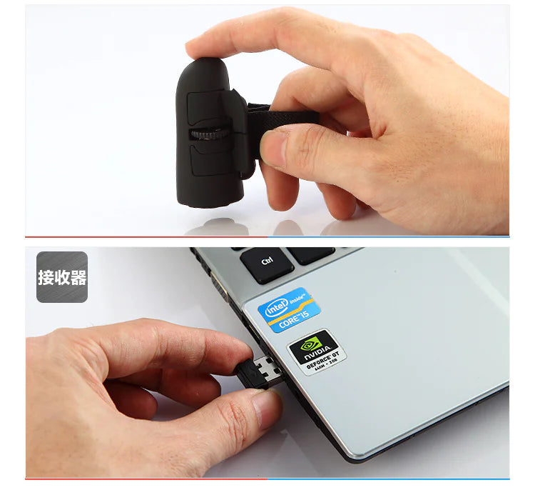 Finger Mouse - 2.4GHz Wireless with Adjustable Strap