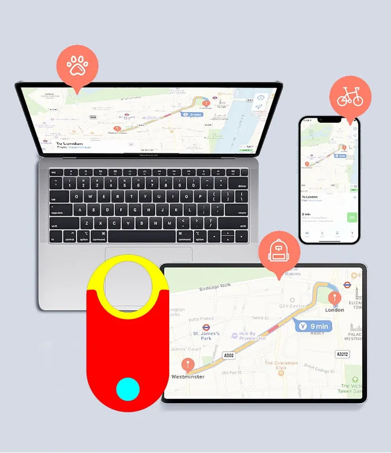 Mini GPS Tracker - Real-Time Location Tracking for Pets, Kids & Valuables