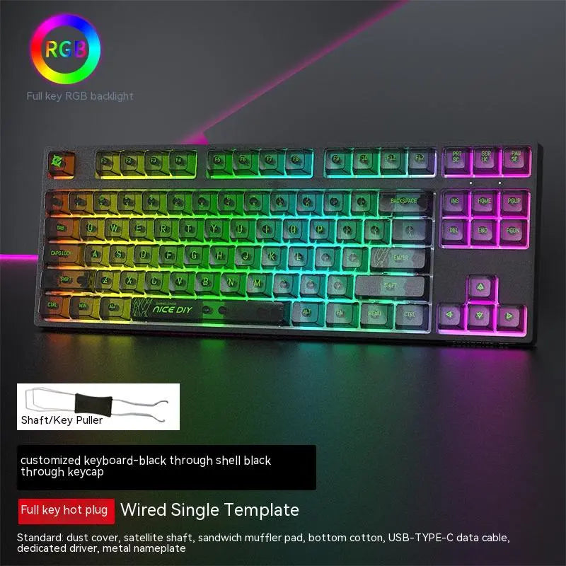 Hot-Swappable Gaming Keyboard - Customizable Mechanical Switches