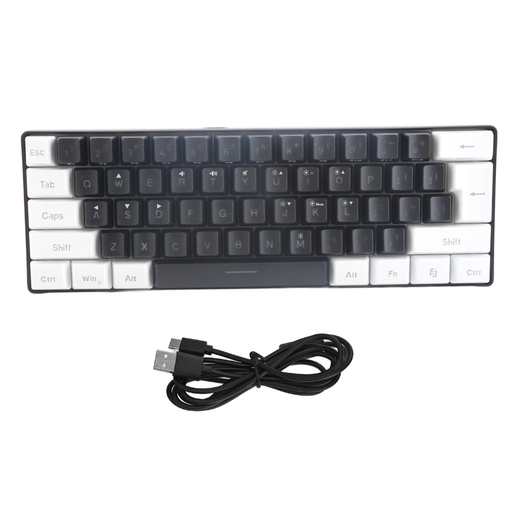 61-Key Compact Mechanical Keyboard - RGB LED Backlit