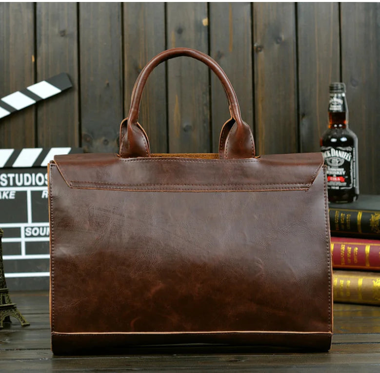 Crossbody Laptop Briefcase - Convertible Shoulder Bag