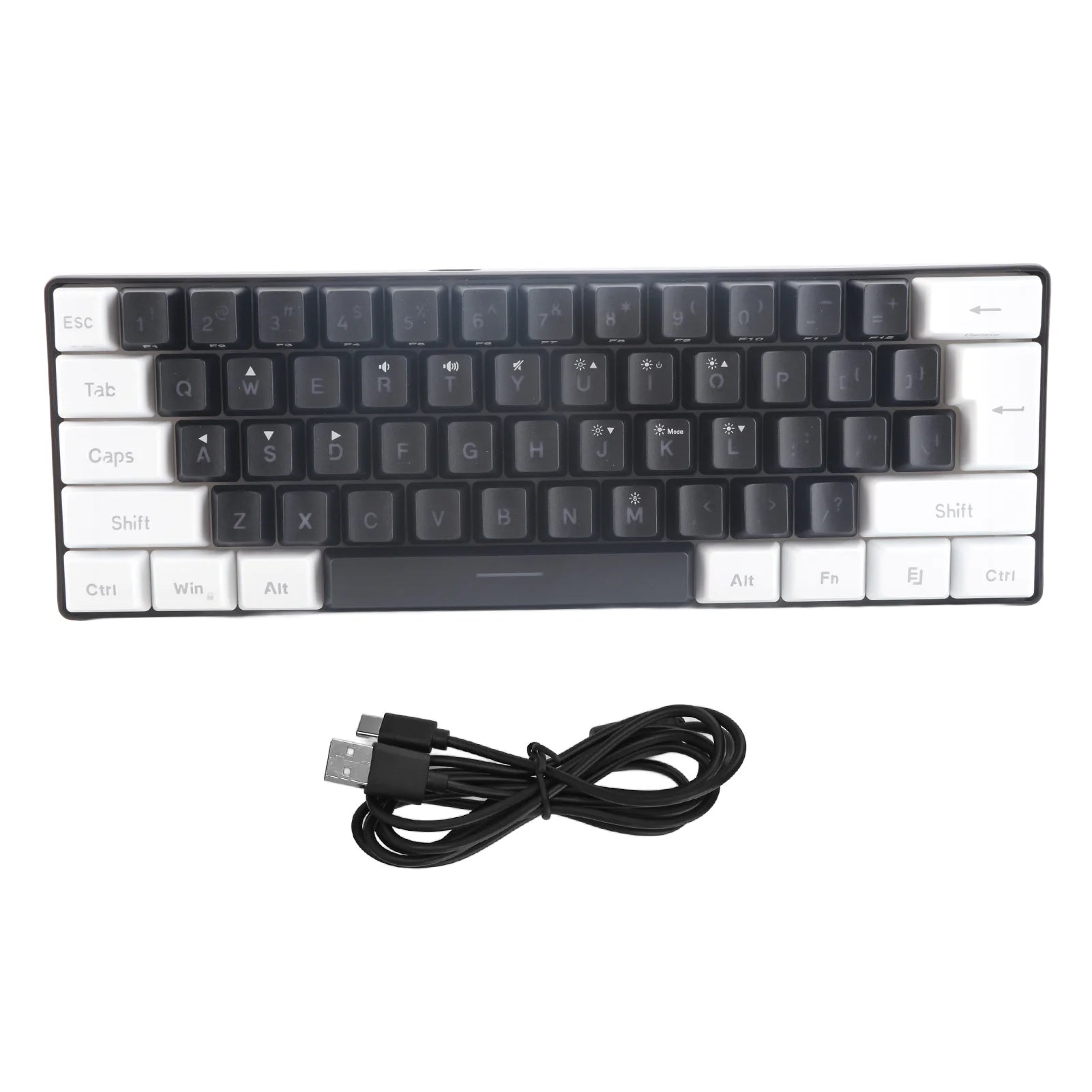 61-Key Compact Mechanical Keyboard - RGB LED Backlit