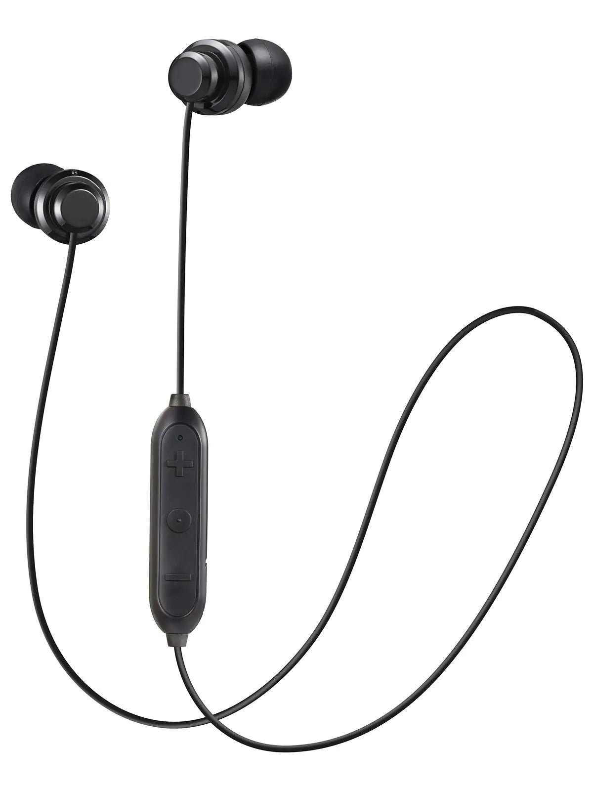 JVC Wireless Earbud Headphones Sweat Proof 5 Hours Long Battery Life Secure and Comfort Fit with 3 Button Remote - HAFY8BTB (Black)