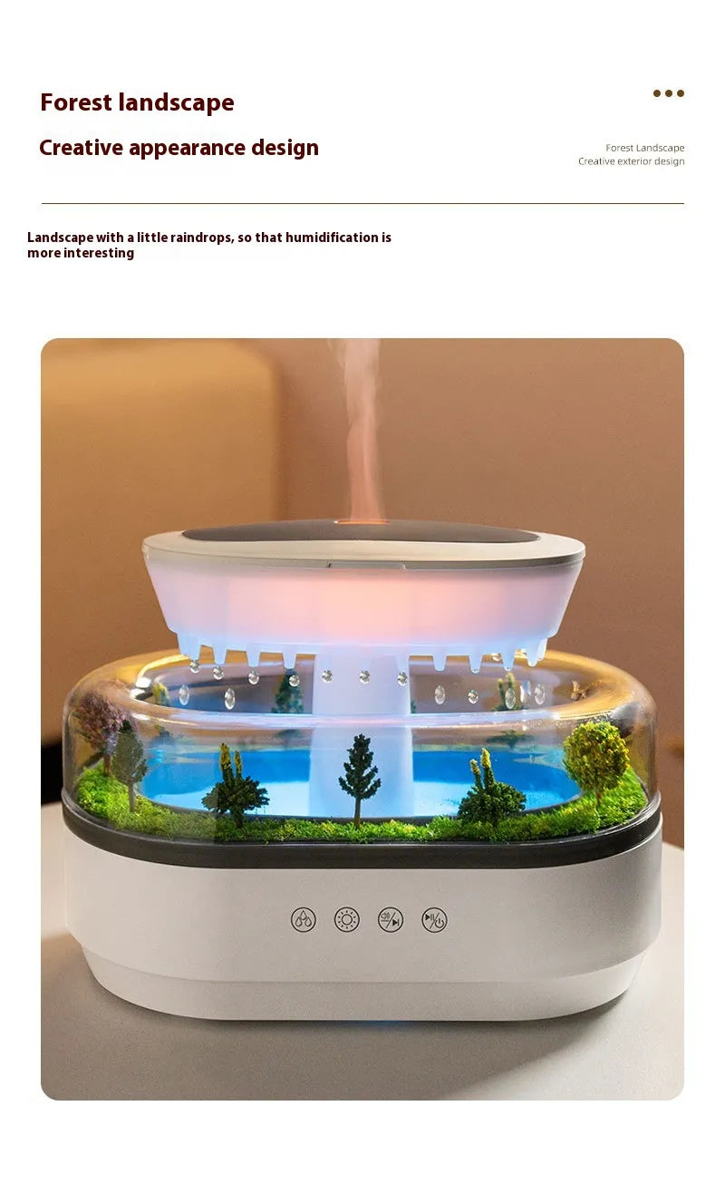 Micro Landscape Aroma Diffuser - Miniature Zen Garden with Ultrasonic Mist