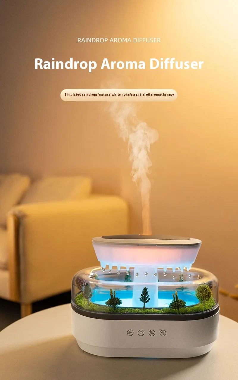 Micro Landscape Aroma Diffuser - Miniature Zen Garden with Ultrasonic Mist