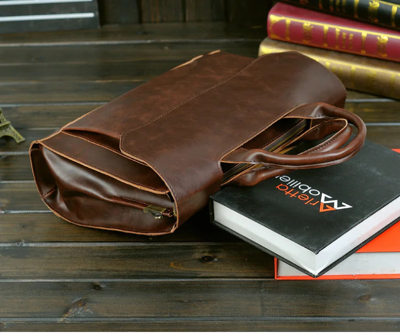 Crossbody Laptop Briefcase - Convertible Shoulder Bag