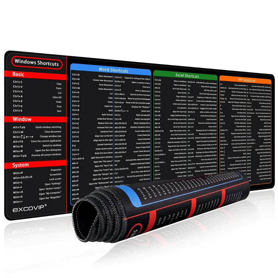 Non-Slip Mouse Pad - Rubber Base with Smooth Tracking Surface
