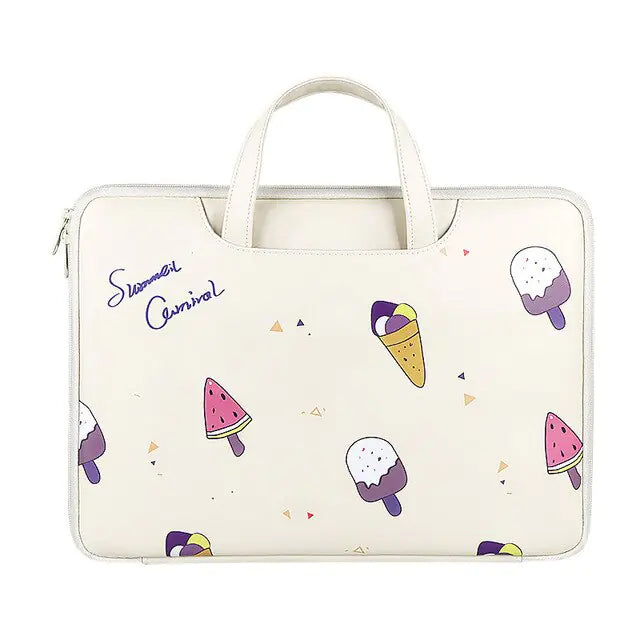 Cute Laptop Bag - Cartoon Fruit Design for Students