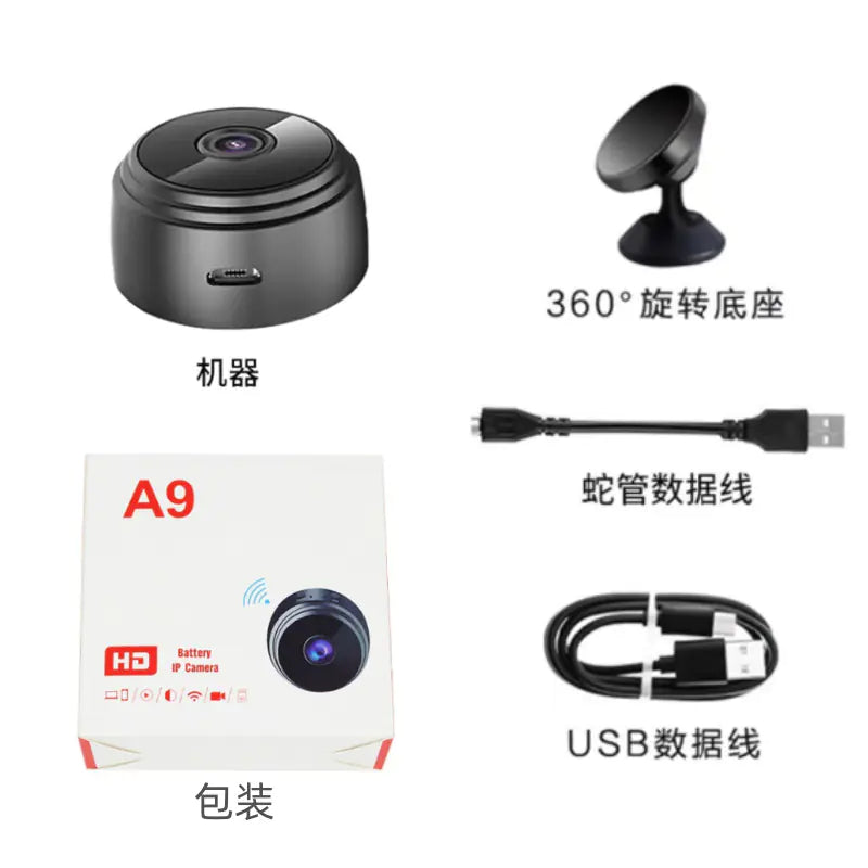 A9 Mini WiFi Camera - HD with Cloud Storage & Night Vision