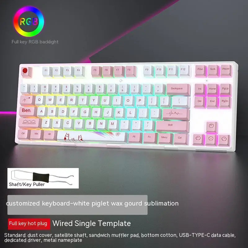 Hot-Swappable Gaming Keyboard - Customizable Mechanical Switches