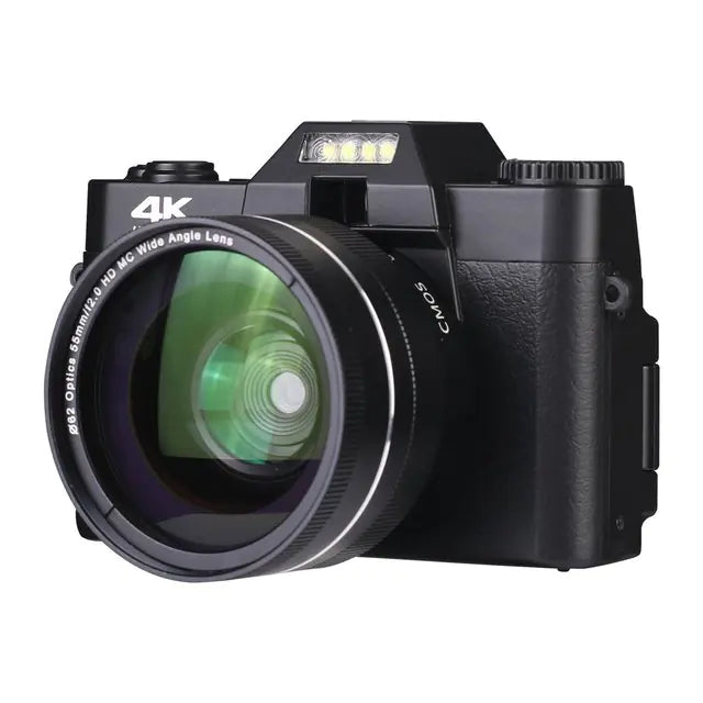 4K Digital Camera - Semi-SLR with 16x Wide-Angle Lens