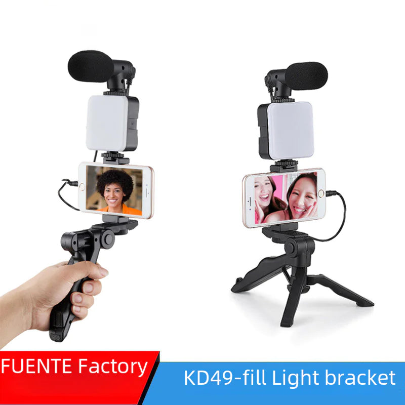 Desktop Ring Light with Microphone - LED Beauty Light for Streaming