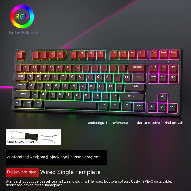 Hot-Swappable Gaming Keyboard - Customizable Mechanical Switches