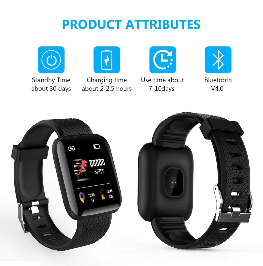 Smart Waterproof Fitness Watch and Bracelet Combo - 2-in-1 Activity Tracker Set