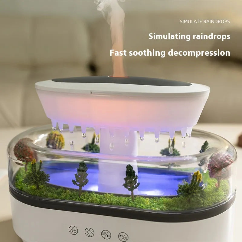 Micro Landscape Aroma Diffuser - Miniature Zen Garden with Ultrasonic Mist