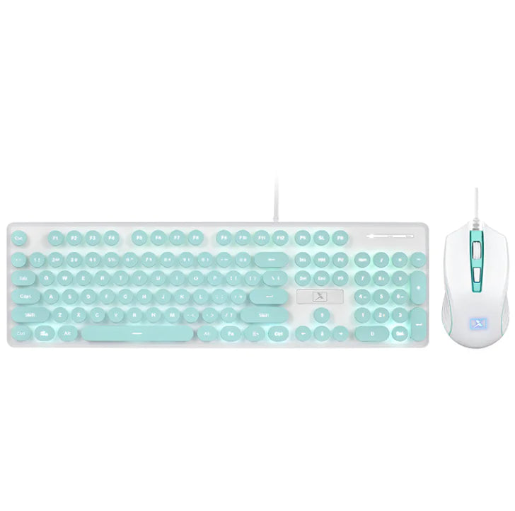 RGB Gaming Keyboard and Mouse Set - Backlit Mechanical Feel