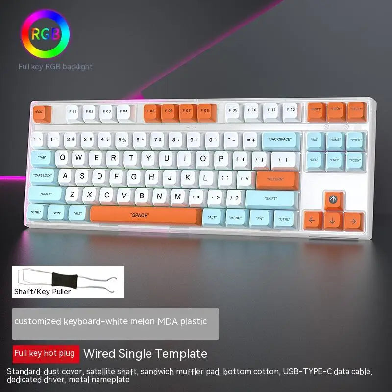 Hot-Swappable Gaming Keyboard - Customizable Mechanical Switches