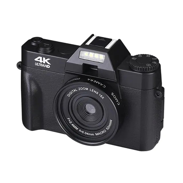 4K Digital Camera - Semi-SLR with 16x Wide-Angle Lens
