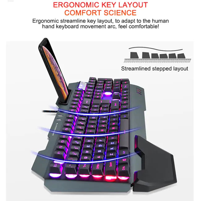 Ergonomic Mechanical Keyboard - RGB Backlit Split Design