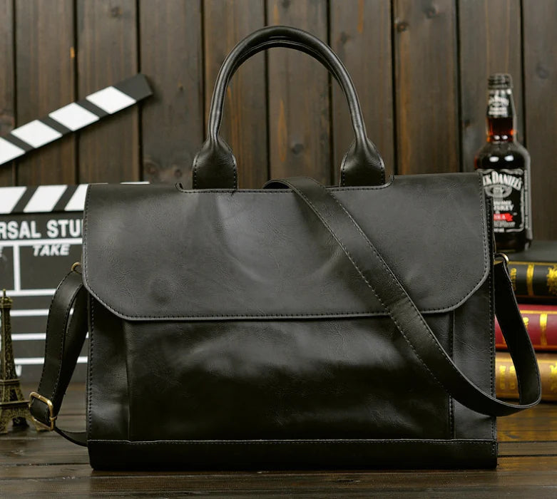 Crossbody Laptop Briefcase - Convertible Shoulder Bag