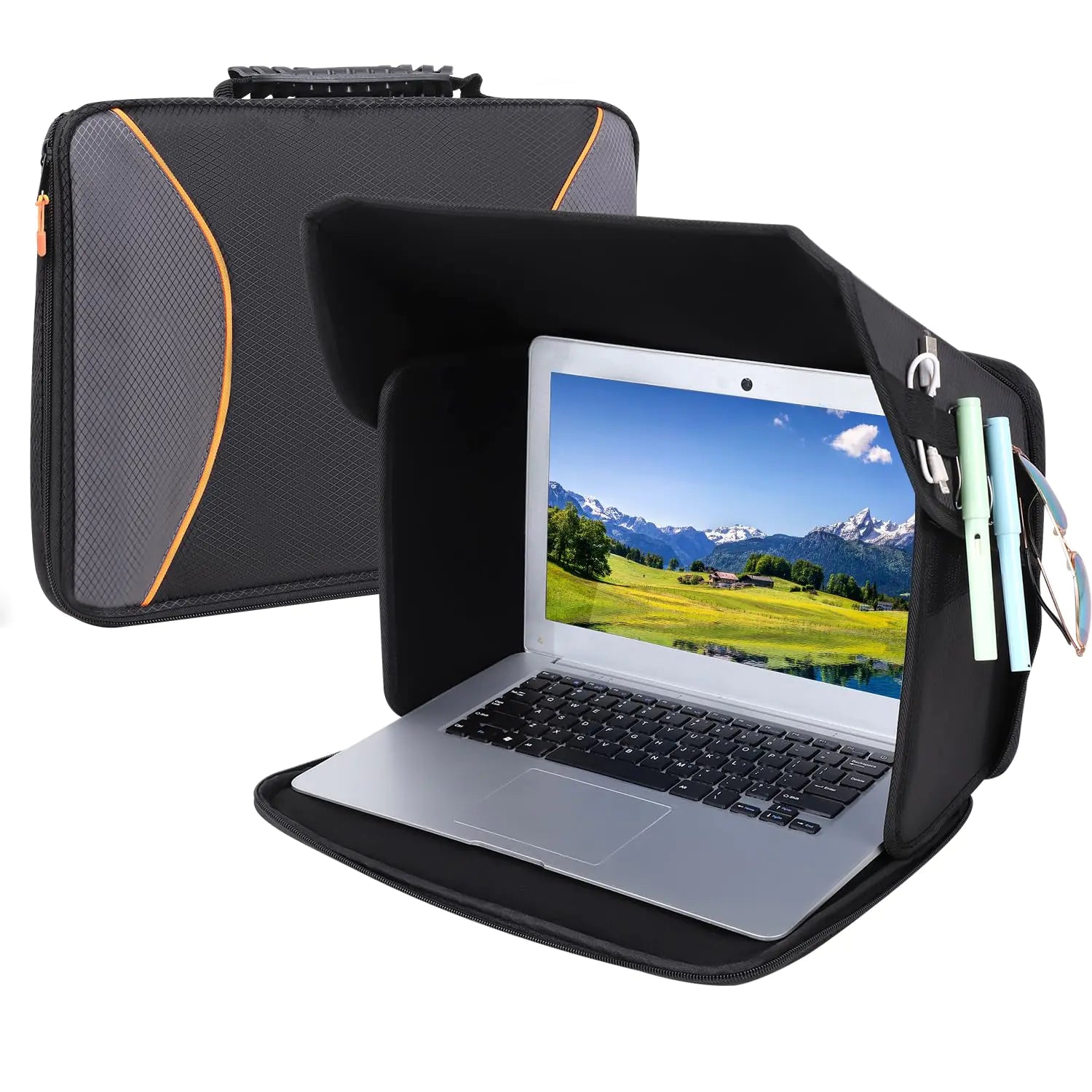 Laptop Sun Shade Hood - Foldable Privacy Screen for 15-16"
