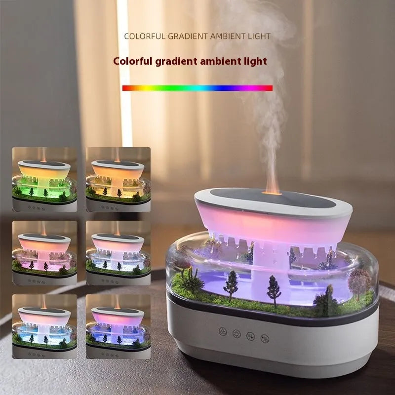 Micro Landscape Aroma Diffuser - Miniature Zen Garden with Ultrasonic Mist