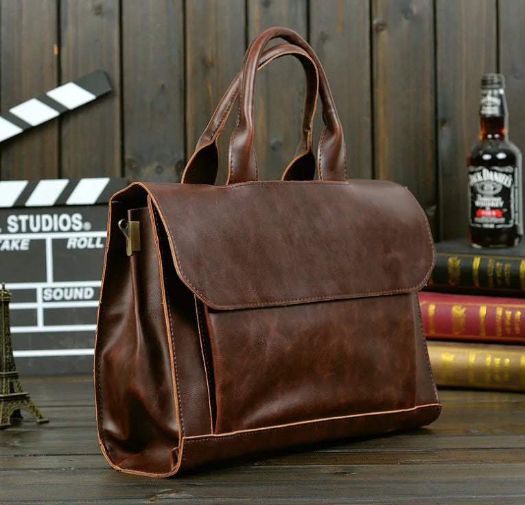 Crossbody Laptop Briefcase - Convertible Shoulder Bag
