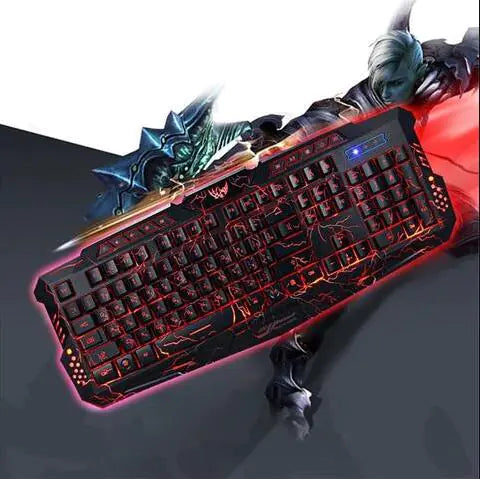 LED Backlit Gaming Keyboard - Rainbow Lighting Effects
