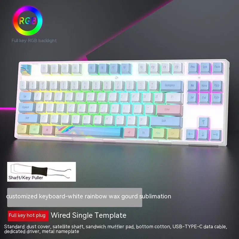 Hot-Swappable Gaming Keyboard - Customizable Mechanical Switches