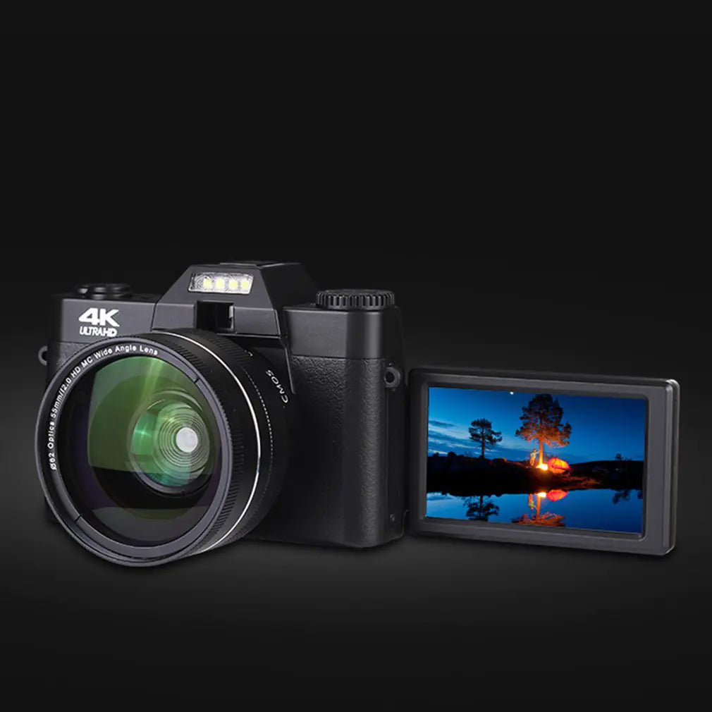 4K Digital Camera - Semi-SLR with 16x Wide-Angle Lens