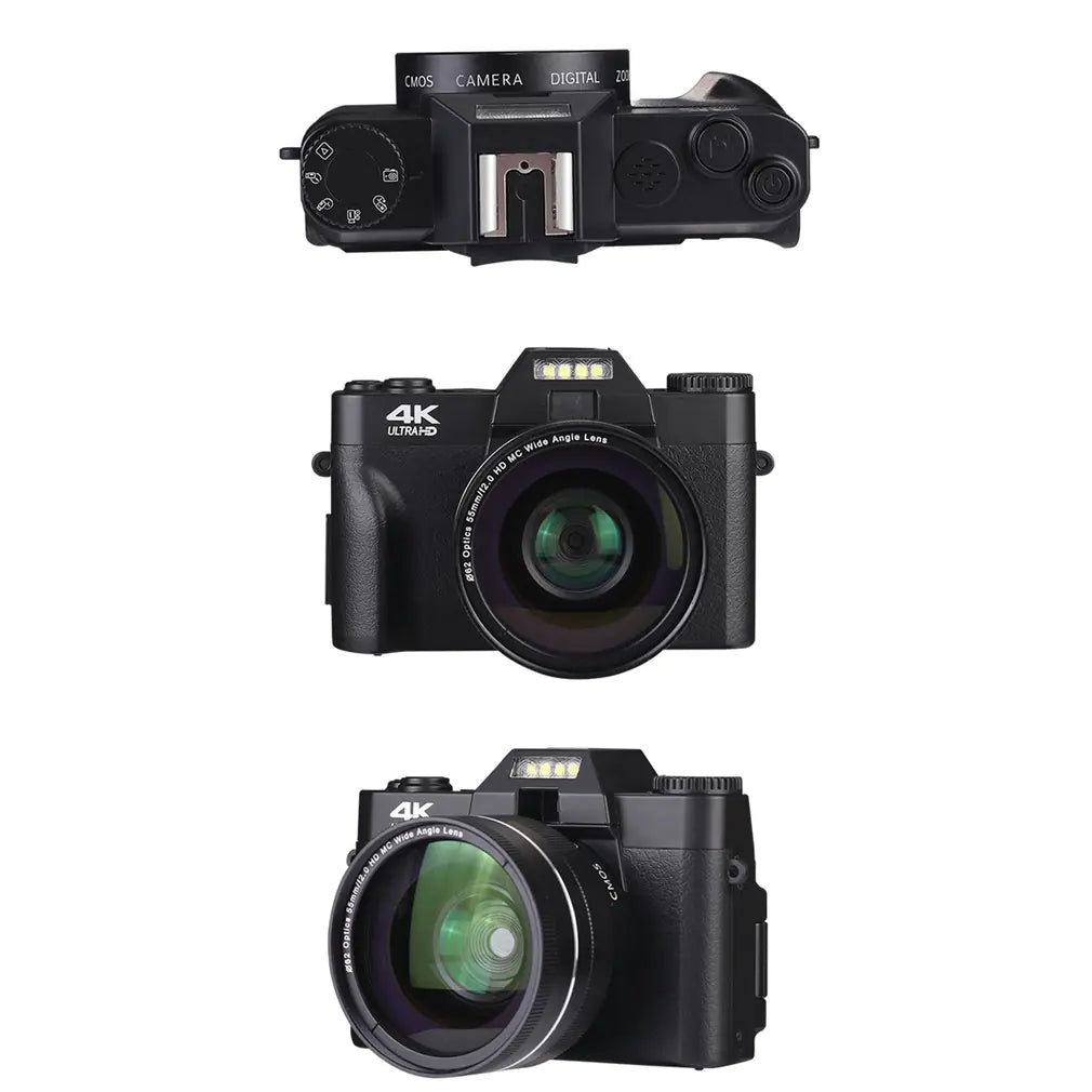 4K Digital Camera - Semi-SLR with 16x Wide-Angle Lens