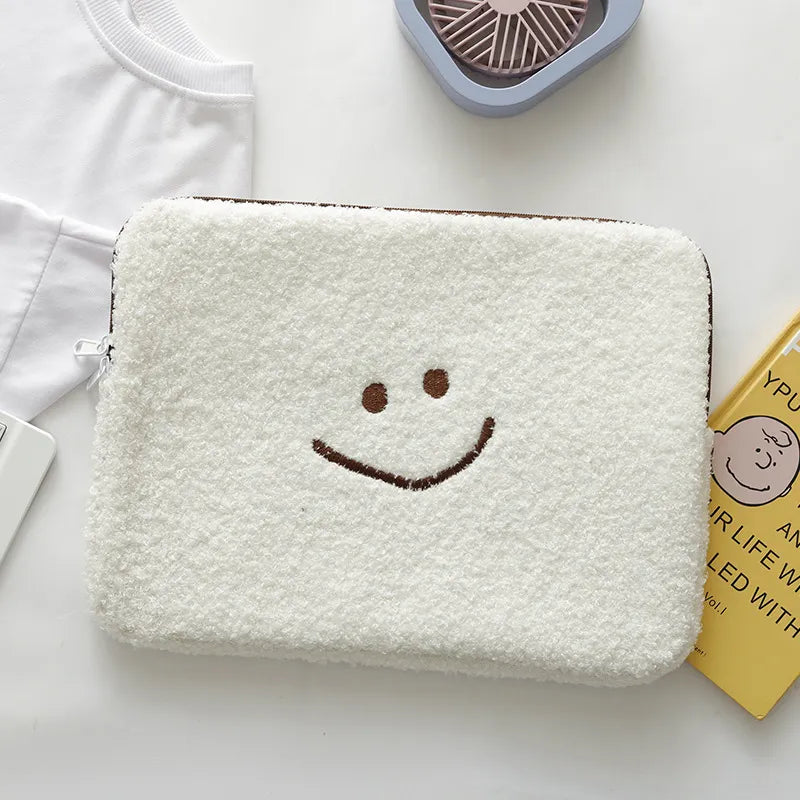 Plush Tablet Sleeve - Soft Protective Case for iPad & Laptops
