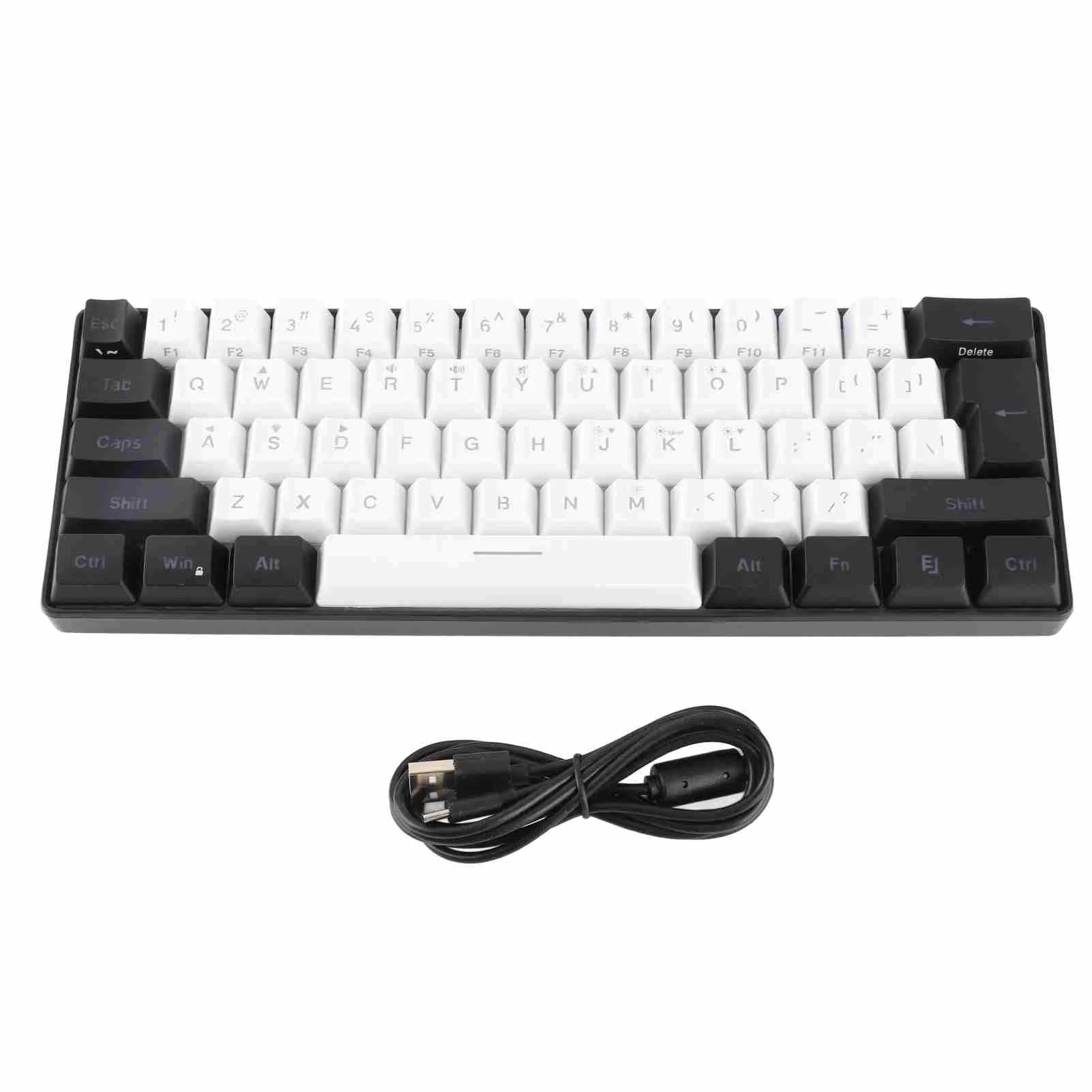61-Key Compact Mechanical Keyboard - RGB LED Backlit